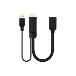 Conversor HDMI 2.0 a DisplayPort V1.2 Negro  20 cm