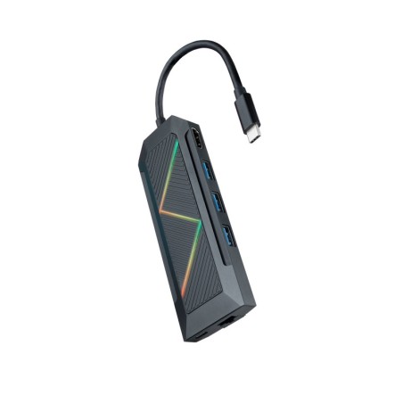 10.16.0801 base para porttil y replicador de puertos Almbrico USB 3.2 Gen 1 (3.1 Gen 1) Type-C Negro