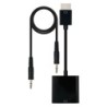 CONVERSOR HDMI A SVGA+AUDIO  HDMI/M-SVGA/H+3.5/H  NEGRO  10 CM+1.0 M