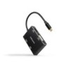 Conversor USB-C/M a HDMI/H + DVI/H + DP/H + VGA/H  Negro  10 cm