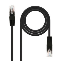 CABLE RED LATIGUILLO RJ45 CAT.5E UTP AWG24  NEGRO  2.0 M