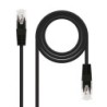 CABLE RED LATIGUILLO RJ45 CAT.5E UTP AWG24  NEGRO  3.0 M