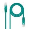 Cable Red Latiguillo RJ45 CAT.6 UTP AWG24  Verde  30 cm