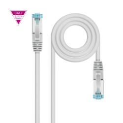 Cable de Red Latiguillo Cat.7 600MHZ LSZH SFTP PIMF AWG26  Gris  25 cm