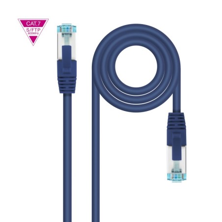 Cable de Red Cat.7 600MHZ LSZH SFTP PIMF AWG26  Azul  30 cm