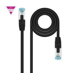 Cable de Red Cat.7 600MHZ LSZH SFTP PIMF AWG26  Negro  2 m