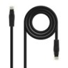 Cable Red Latiguillo RJ45 LSZH CAT.6A UTP AWG24  Negro  25 cm