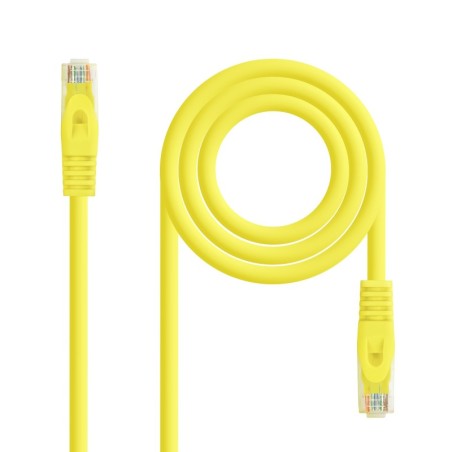 Cable de red latiguillo RJ45 LSZH Cat.6A UTP AWG24  Amarillo  0.5m
