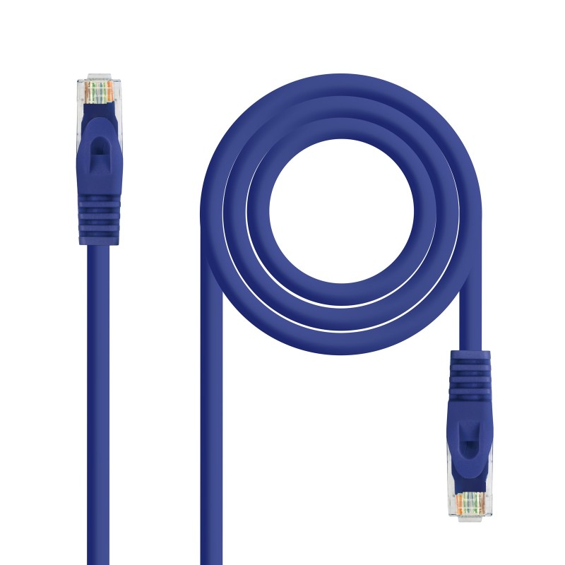 Cable de red latiguillo RJ45 LSZH Cat.6A UTP AWG24  Azul  2.0m