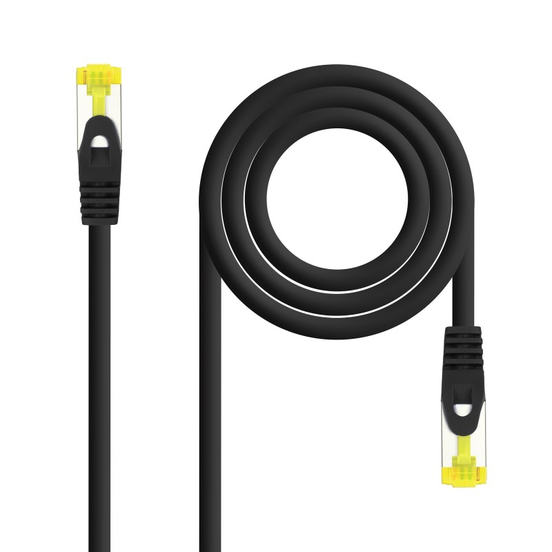 Cable Red Latiguillo RJ45 LSZH CAT.6A SFTP AWG26  Negro  25 cm