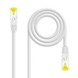 Cable de red latiguillo RJ45 LSZH Cat.6A SFTP AWG26  Blanco  0.5m