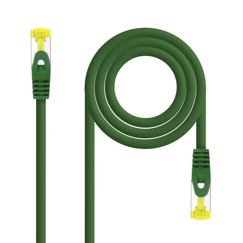 Cable de red latiguillo RJ45 LSZH Cat.6A SFTP AWG26  Verde  1.0 m