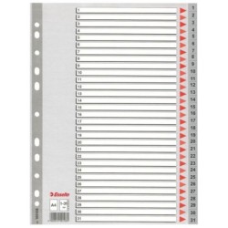 Plastic indexes Separador numrico con pestaa Polipropileno (PP)