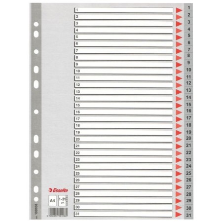Plastic indexes Separador numrico con pestaa Polipropileno (PP)