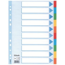 Multicoloured Card Divider Separador en blanco con pestaa Caja de cartn Multicolor