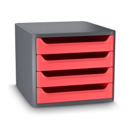MODULO CEP FIRST 4 CAJONES ROJO AMAPOLA