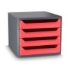 MODULO CEP FIRST 4 CAJONES ROJO AMAPOLA