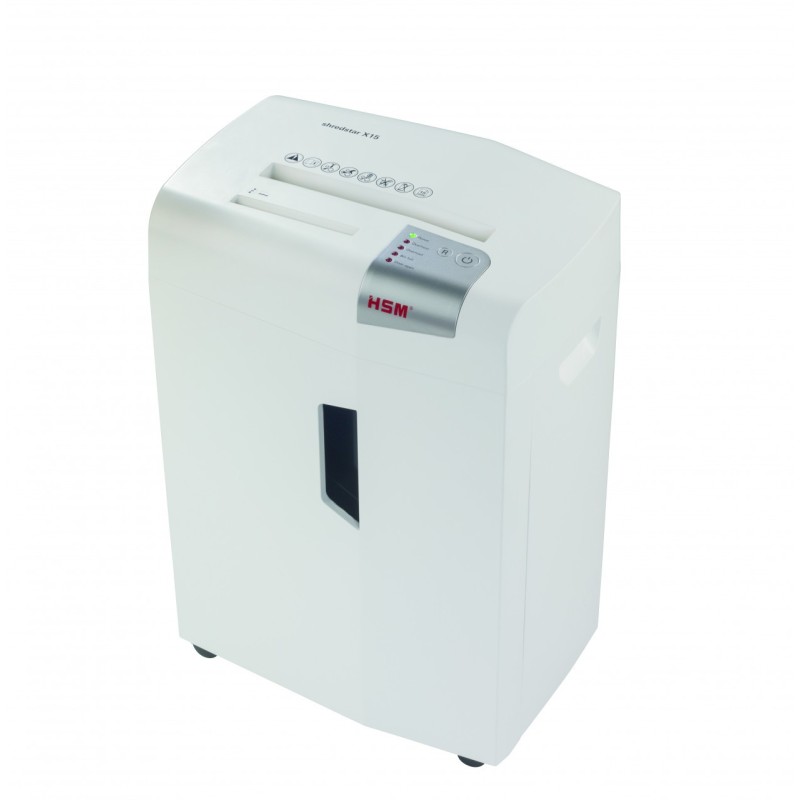 X15 triturador de papel Corte en partculas 57 dB 23 cm Plata  Blanco
