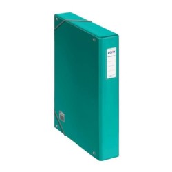 CAJAS DE PROYECTOS CARTN FORRADO LOMO DE 5 CM VERDE CLARO CON ETIQUETA 245X350X50 DOHE 10361
