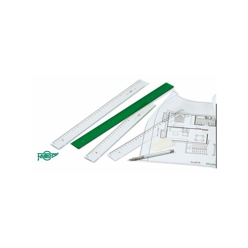 FAIBO REGLA 40 CM VERDE