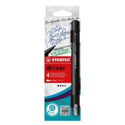 dr!ver rotulador de punta fina Medio Negro  Azul  Verde  Rojo 4 pieza(s)