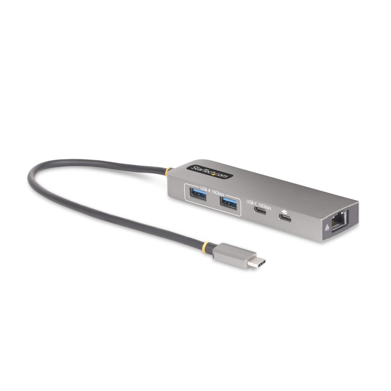 Hub USB-C de 3 Puertos con Red Ethernet de 2 5Gbps y Entrega de Alimentacin PD de 100W de Paso - USB 3.2 10Gbps - Ladrn de 2 Pue