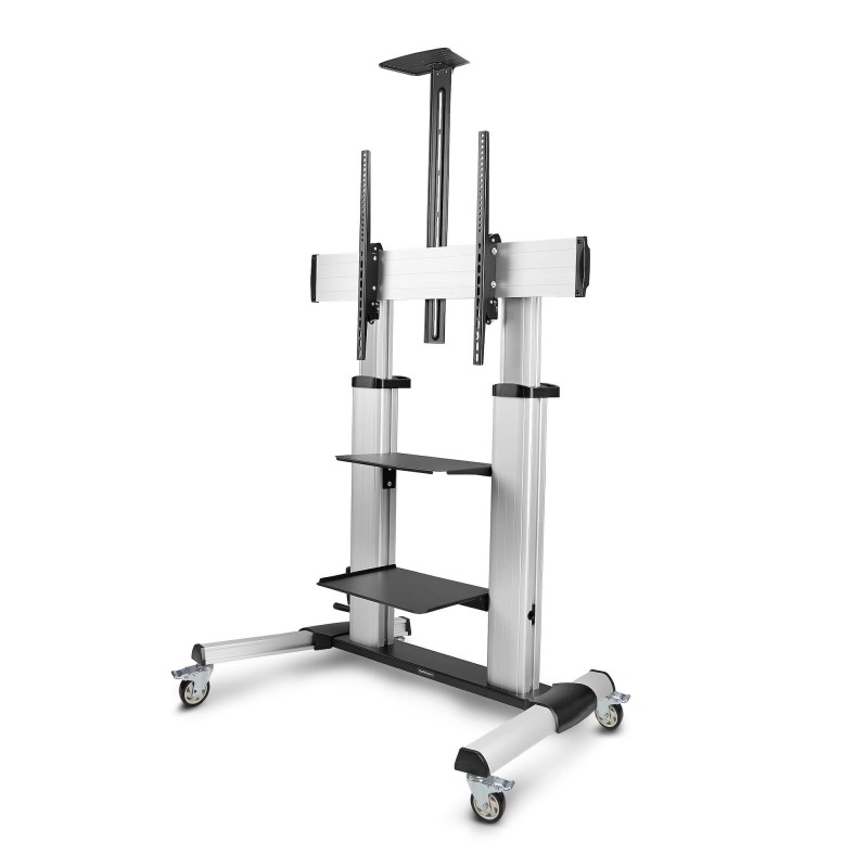 Carrito Soporte Mvil con Ruedas para TV de Pantalla Plana de 60 a 100 Pulgadas o 100kg - Soporte Rodante Ajustable en Altura par