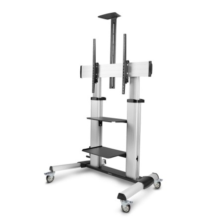 Carrito Soporte Mvil con Ruedas para TV de Pantalla Plana de 60 a 100 Pulgadas o 100kg - Soporte Rodante Ajustable en Altura par