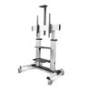 Carrito Soporte Mvil con Ruedas para TV de Pantalla Plana de 60 a 100 Pulgadas o 100kg - Soporte Rodante Ajustable en Altura par