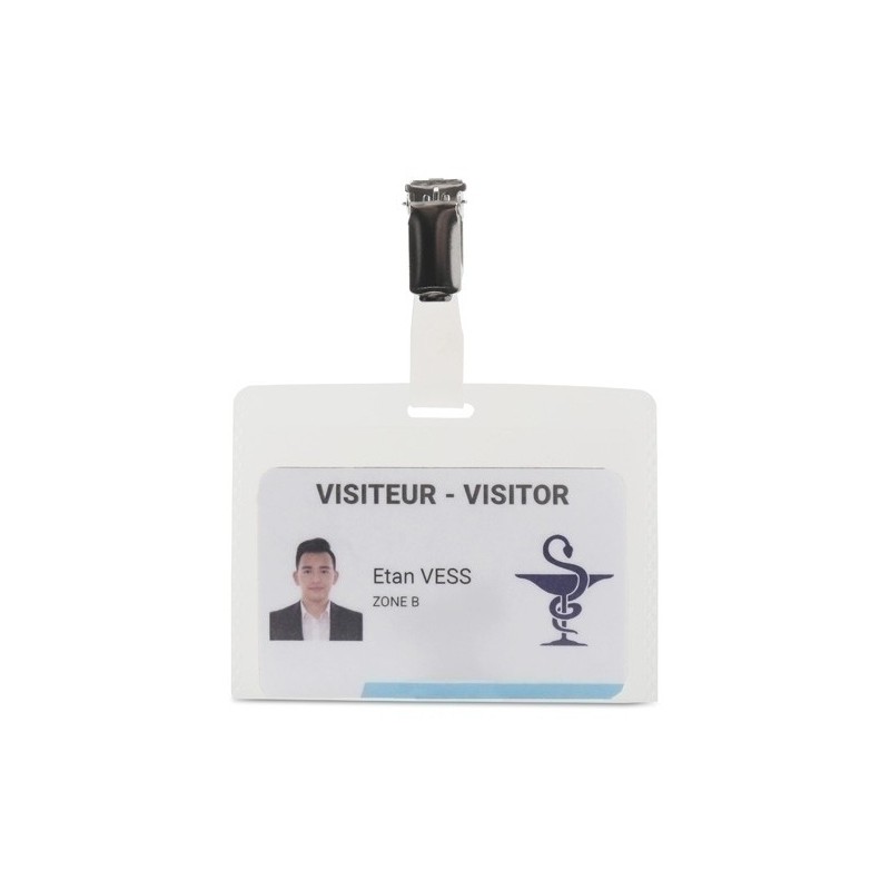 KIT DE 50 IDENTIFICADORES CON PINZA EN PP 95X75MM INCLUYE TARJETAS TARIFOLD 11203