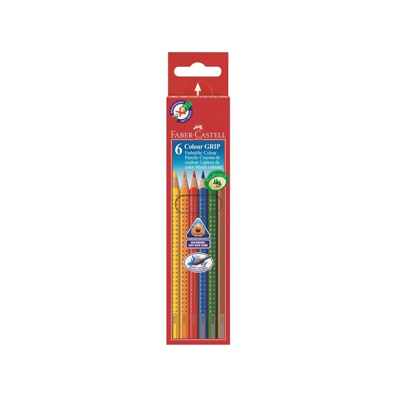 GRIP Azul  Marrn  Verde  Naranja  Rojo  Amarillo 6 pieza(s)
