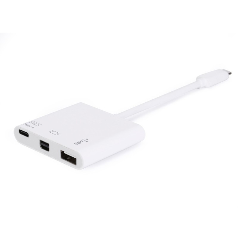 Adaptador USB-C a Mini DisPlayPort  USB-A   USB 60W PD