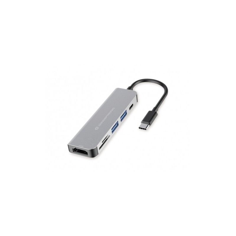DONN02G base para porttil y replicador de puertos USB 3.2 Gen 1 (3.1 Gen 1) Type-C Aluminio