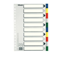 11610 lengeta de ndice Separador en blanco con pestaa Cartn  Polipropileno (PP) Multicolor