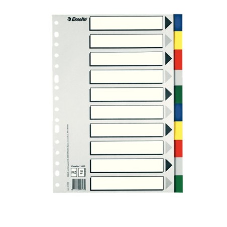 11610 lengeta de ndice Separador en blanco con pestaa Cartn  Polipropileno (PP) Multicolor