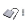 DONN13G base para porttil y replicador de puertos Almbrico USB 3.2 Gen 1 (3.1 Gen 1) Type-C Gris