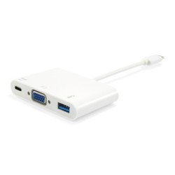 Adaptador USB-C a VGA (HD15)  USB-A  60W USB PD