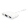 Adaptador USB-C a VGA (HD15)  USB-A  60W USB PD