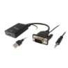 119038 adaptador de cable de vdeo 0 2 m VGA (D-Sub) + 3 5mm DVI-D + USB Negro