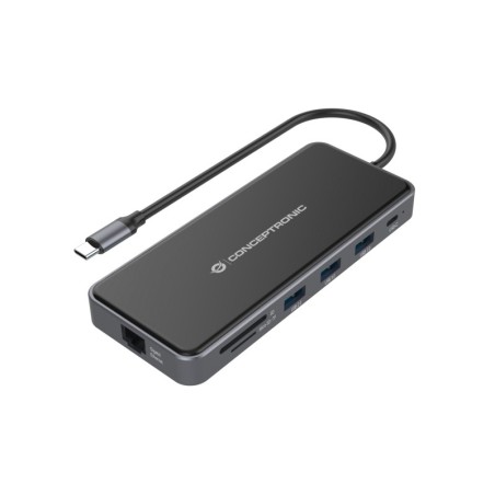 DONN15G base para porttil y replicador de puertos Almbrico USB 3.2 Gen 1 (3.1 Gen 1) Type-C Gris