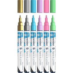 Paint-It marcador 6 pieza(s) Punta redonda Oro  Azul claro  Verde claro  Rosa claro  Prpura  Plata