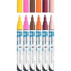 Paint-It marcador 6 pieza(s) Punta redonda Beige  Burdeos  Marrn  Naranja  Rosa  Amarillo