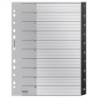 12080000 lengeta de ndice Separador numrico con pestaa Polipropileno (PP) Negro  Blanco