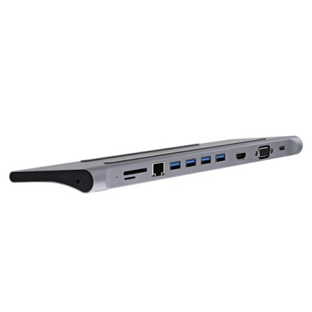 DOCKUSBC11 base para porttil y replicador de puertos Almbrico USB 3.2 Gen 1 (3.1 Gen 1) Type-C Plata