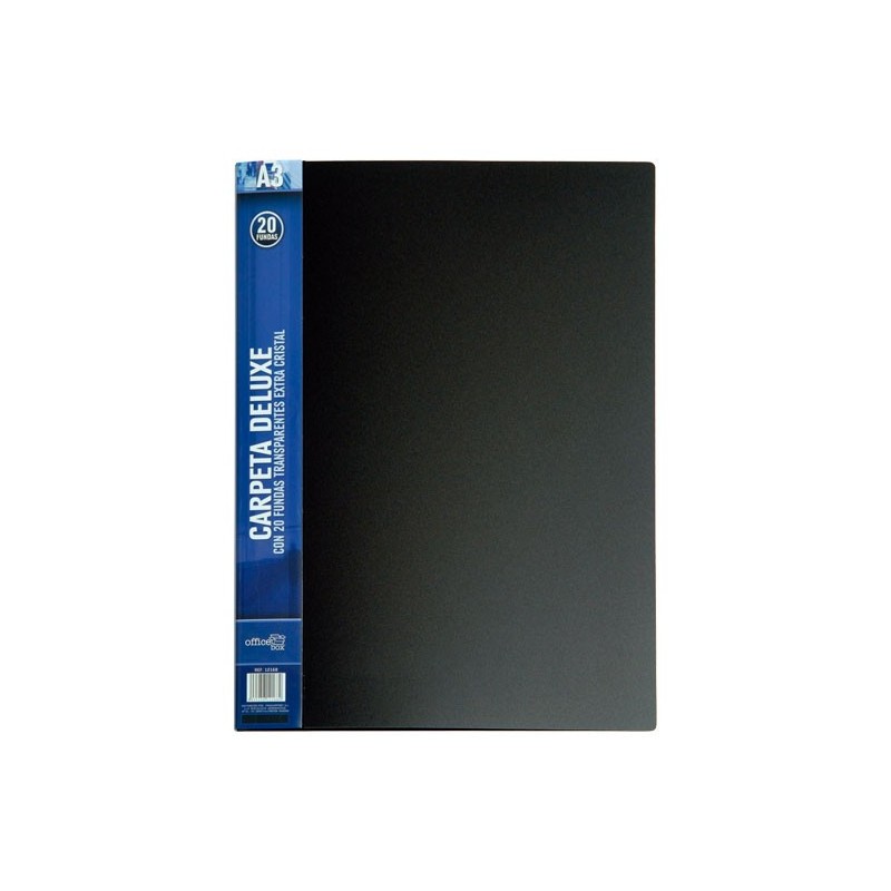 CARP. 20 FUNDAS OFFICE BOX PP A3 NEGRO
