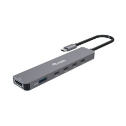133500 base para porttil y replicador de puertos Almbrico USB 3.2 Gen 1 (3.1 Gen 1) Type-C Gris