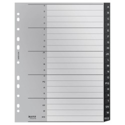 12190000 lengeta de ndice Separador alfabtico con pestaa Polipropileno (PP) Negro
