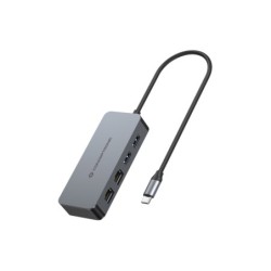 ABBY24G base para porttil y replicador de puertos Almbrico USB 3.2 Gen 1 (3.1 Gen 1) Type-C Gris