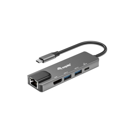 Adaptador multifuncin USB-C 5 en 1  HDMI   Gigabit LAN  USB 3.2 GEN1  100W USB PD