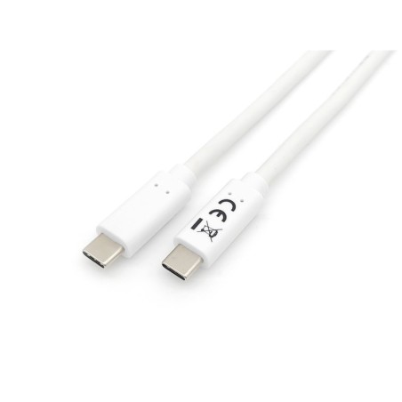 128361 Cable USB 3.2 Gen 1 C a C  M/M   1 0m  PD 60W  5Gbps  Blanco